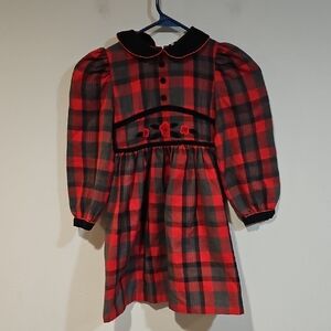 Vintage Plaid Christmas Dress